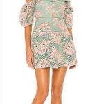 Lovers + Friends Midvale Mini Dress in Green & Pink Large Photo 0