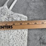 Victoria's Secret  White Floral Lace Chemise Sheer Slip Dress Mini M 90s Vintage‎ Photo 9