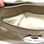 Nine West Nine West Shoulder Bag Handbag Bronze Gold Metallic Faux Leather Glam Classic Photo 8
