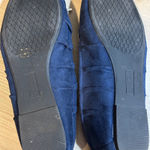 White Mountain  Navy Blue Suede Bow Ballet Flats Women's Size 11 Photo 7