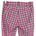 J.Crew  Women's Cameron Plaid Ankle Pants Pink Black Size 2 Preppy Career Casual Photo 6