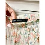 ZARA  Floral Ruffle Trim 3/4 Sleeve Blouse Top & Mini Wrap Skirt Set Nude S / M Photo 3