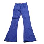 Edikted  Luna Blue Faux Leather Flare Jeans Size Medium Photo 1