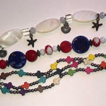 Colorful Beaded Interchangeable Watch Band Clip On Set Red Photo 0