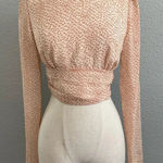 Blush Boutique Open Back Top Size Small Long Sleeve Photo 0