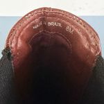 Gianni Bini Banks Crinkle Patent Leather Double Gore Square Toe Brown Booties Photo 9