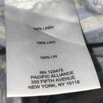 Ellen Tracy Blue~White Striped Linen Pull-On Culottes Wide Leg Pants Pockets L Photo 6