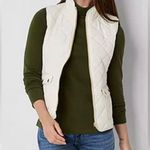 st. john's bay  Cream Vest with Gold Zipper Photo 0