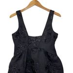 Anthropologie  MAEVE Women’s Black Metallic Brocade Mini Cocktail Dress Photo 3