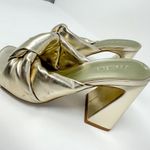 Open Edit Nordstrom Saydee Gold Metallic Puff Sandal Heel, NWOT, Size 5.5 Photo 3