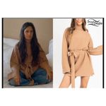 Kittenish  Neutral Territory Oversized Ribbed Tan Mini Sweather Dress Size XS Photo 1