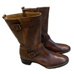 Bass “Rustic” Two Tone Mid Calf Buckle Strap Boot Size 6 Photo 1