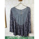 Akemi + Kin  from Anthropologie Blue Marcella Peasant Blouse - Size - Medium Photo 2