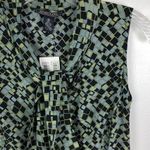 Harold's Silk Tie Dress Geometric Sleeveless Midi Size 4 Photo 4