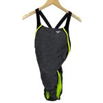 Speedo -high leg cut PowerFlex Eco Quantum Splice One Piece Swimsuit Size 12 NWT Photo 3