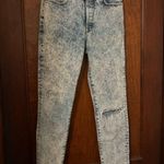 Free People We The Free Stella High Rise Skinny Acid Wash Raw Hem Jeans 29 Photo 1