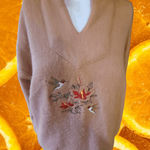 Cabin Fever V Neck Fleece Sweatshirt Size Medium Pink Photo 0