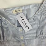 Brandy Melville John Galt women's one size small stripe dress blue white seersucker brandy mini Photo 3