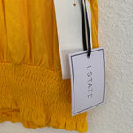 1. State NWT  Jersey Knit Smocked Hem Tank in Sunflower Yellow Photo 5