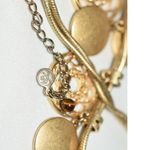 Vintage 5X Brushed Gold Tone Multiple Circular Disc's Snake Chain16" Necklace Photo 2