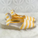 Chico's Jessa Lot of 2 Yellow & Pink Striped Espadrille Wedges Sandals Size 7 Photo 3