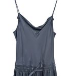 Cinq a Sept Finnley Jumpsuit‎ Cupro Satin Shadow Gray Blue Size Medium Photo 4