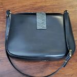 Celina Paris Olive Green Serpent Skin Leather Shoulder Purse Gold Hardware Photo 6