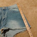 SheIn Mod Size 29 Distressed Jean Shorts Painted Floral Flower Cotton Zipper Photo 6