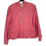 J.Jill  Unisex Pink Chambray Utility Hooded Button Front Jacket Extra Large‎ Photo 0