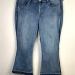 NYDJ Fiona Slim Ankle Crop Flare Tummy Tuck Shadow Stripe Jeans Womens 20W 20 W Photo 1