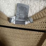 Poles Sweater Womens Medium Beige Mesh Knit V Neck Lightweight Pullover France Tan Photo 3