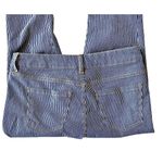 Harper Jeans Size 26 Pin Striped Navy White Skinny Straight Leg Mid Rise Cotton Blue Photo 6