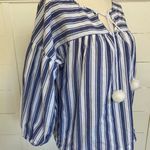 Madewell  Coastal Peasant Top in Shea‎ Stripe Blue & White XXS Photo 4