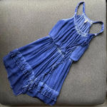 Free People  Aphrodite Blue Ruffle Dress XS Photo 0