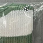 NWT S.DEER Sweater Womens M Striped Knit Green & White Crew Neck Pullover S Deer Size M Photo 6