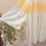 Sancia La Palme Striped Cold Shoulder Shift Dress Cream Flax Size M NWT White Size M Photo 4