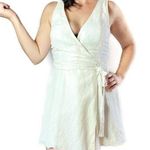 Fame and Partners  Cream Wrap Dress Size 12 Photo 0