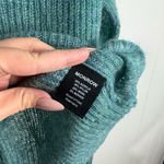 Revolve Monrow Mohair Wool Blend Open Lightweight Knit Collared Neck Sweater S Green Photo 3