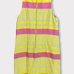 Loft  Pink and yellow striped Shift Dress Size 8 Photo 3
