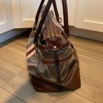 Juicy Couture Vintage Huge Clear Brown Leather Nautical Beach Bag Tote Purse Set Photo 11