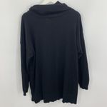 Verve Ami  Plus Sz 1X Sweater Cowl Neck Tunic Black High Low Long Sleeve Stretch Photo 6