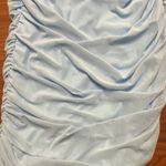 SheIn  SXY One Shoulder Bishop Sleeve Ruched Mesh Bodycon Dress size Med Photo 4