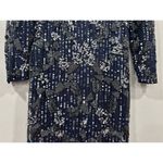 Mac Duggal  5988 Midnight Blue High Neck Long Sleeve Embellished Dress 4 NWOT Photo 5