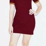 American Apparel Maroon Thick Ribbed Crew Neck Maroon Dress Medium Photo 0