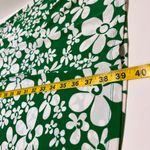 London Times Y2K Babydoll Knot Front Midi Dress Green White Floral Size 10 Spring Office Work Photo 8