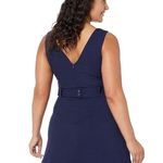 Vince Camuto  Crepe Fit-and-Flare Sleeveless Minidress in Blue Photo 3