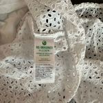 J.Crew  White Lace Puff Sleeve Blouse Cotton Short Sleeve Women's Size 4 Photo 10