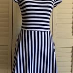 Derek Heart  Chic Striped Navy and White Dress Photo 0