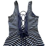Robin Piccone 4 Sailor Lace UP Front Plunge One-Piece swimsuit Photo 5