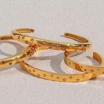 Boutique NEW Solid Unisex 18k Gold Filled Rainbow Star Cuff Adjustable Stacking Bracelet Photo 4